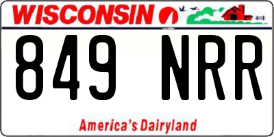 WI license plate 849NRR