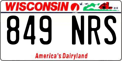 WI license plate 849NRS