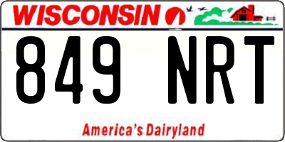 WI license plate 849NRT