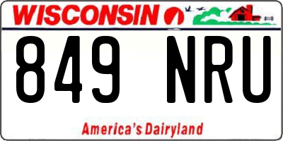WI license plate 849NRU