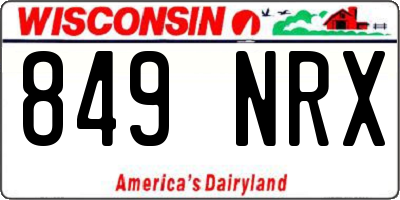WI license plate 849NRX