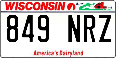 WI license plate 849NRZ
