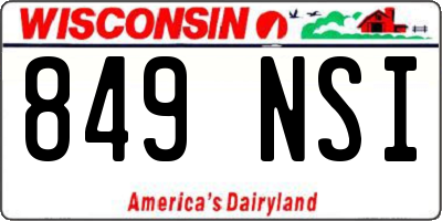 WI license plate 849NSI