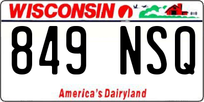 WI license plate 849NSQ