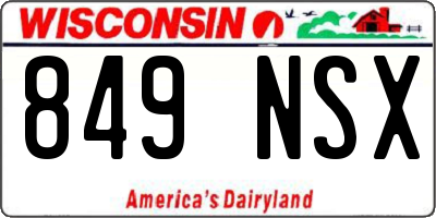 WI license plate 849NSX