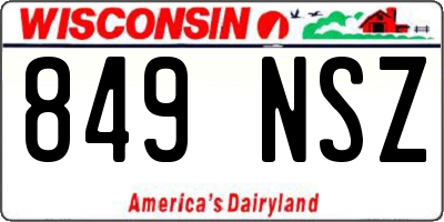 WI license plate 849NSZ