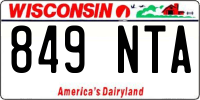 WI license plate 849NTA