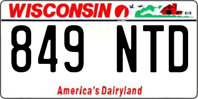 WI license plate 849NTD