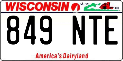 WI license plate 849NTE