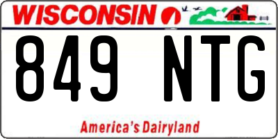 WI license plate 849NTG