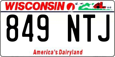 WI license plate 849NTJ