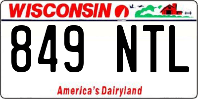 WI license plate 849NTL