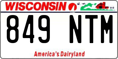 WI license plate 849NTM