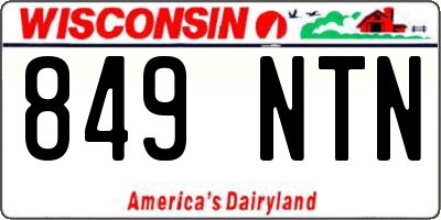 WI license plate 849NTN