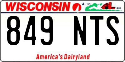 WI license plate 849NTS