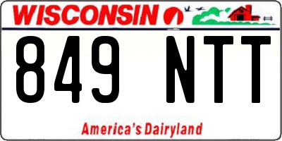 WI license plate 849NTT