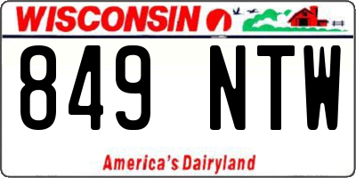 WI license plate 849NTW