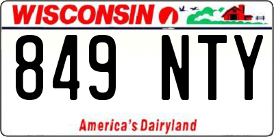 WI license plate 849NTY