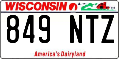 WI license plate 849NTZ