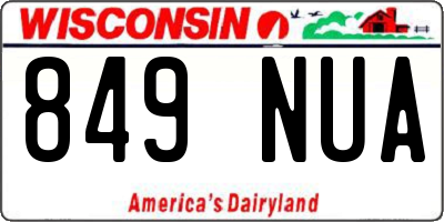 WI license plate 849NUA
