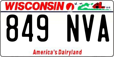 WI license plate 849NVA
