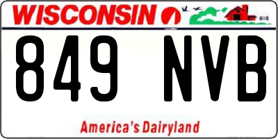 WI license plate 849NVB