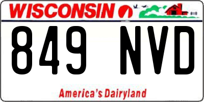 WI license plate 849NVD