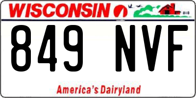 WI license plate 849NVF