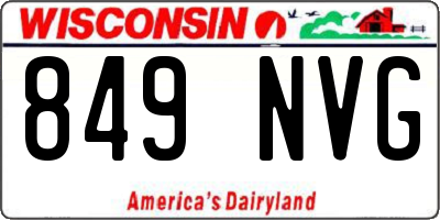 WI license plate 849NVG