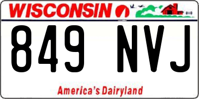 WI license plate 849NVJ