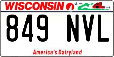 WI license plate 849NVL
