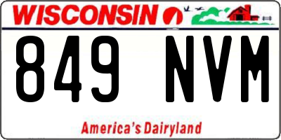 WI license plate 849NVM