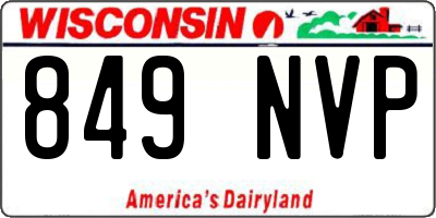 WI license plate 849NVP