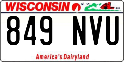 WI license plate 849NVU
