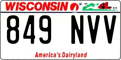 WI license plate 849NVV