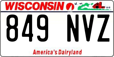 WI license plate 849NVZ