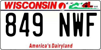 WI license plate 849NWF