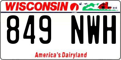 WI license plate 849NWH