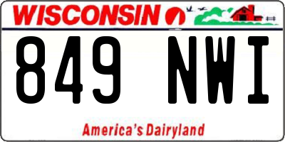 WI license plate 849NWI