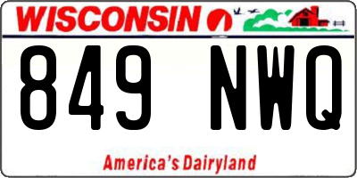 WI license plate 849NWQ