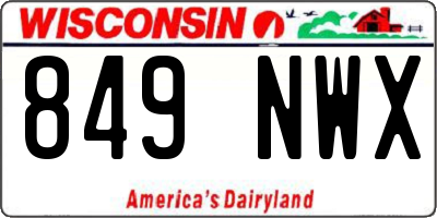 WI license plate 849NWX