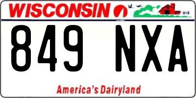 WI license plate 849NXA
