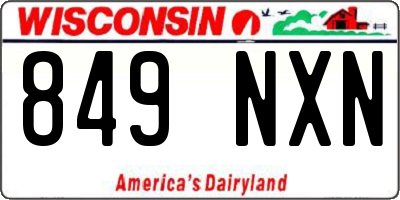 WI license plate 849NXN