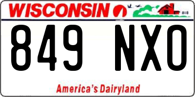 WI license plate 849NXO
