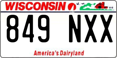 WI license plate 849NXX