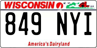 WI license plate 849NYI