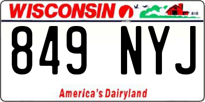 WI license plate 849NYJ