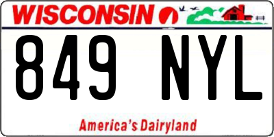 WI license plate 849NYL