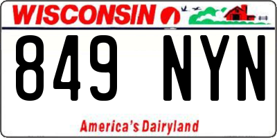 WI license plate 849NYN