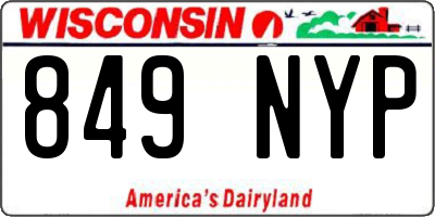 WI license plate 849NYP